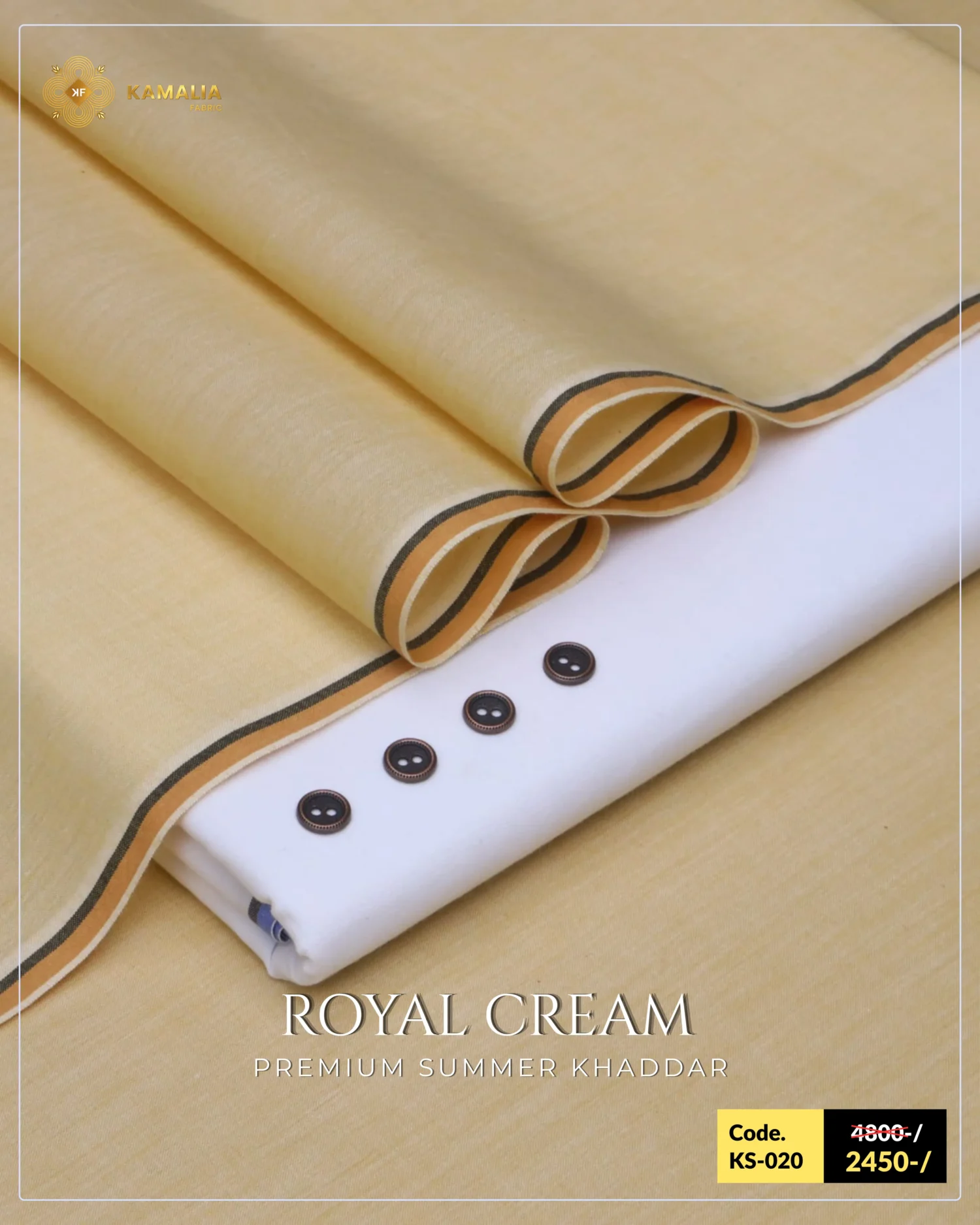 Royal Cream Khaddar