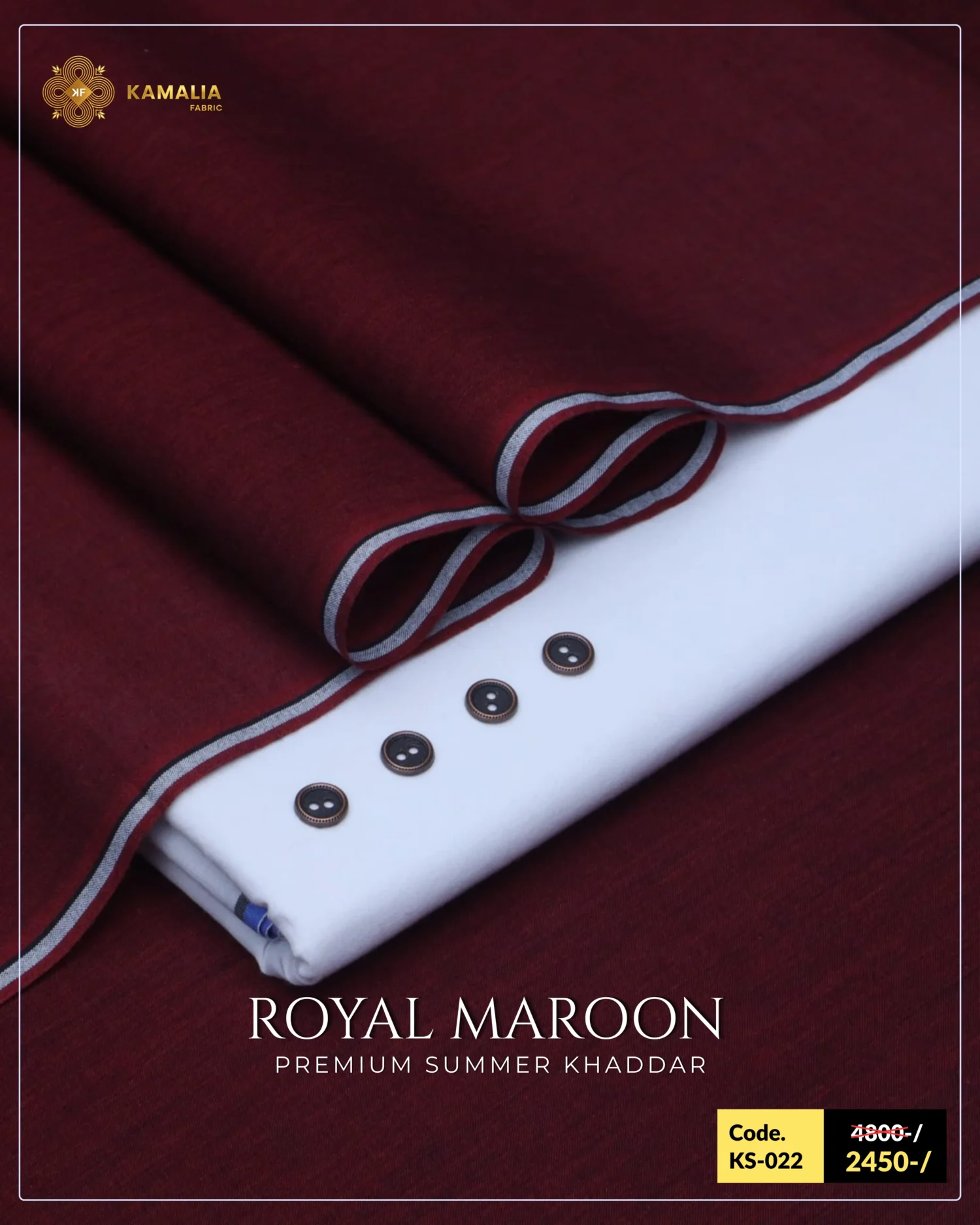 Royal Maroon Khaddar