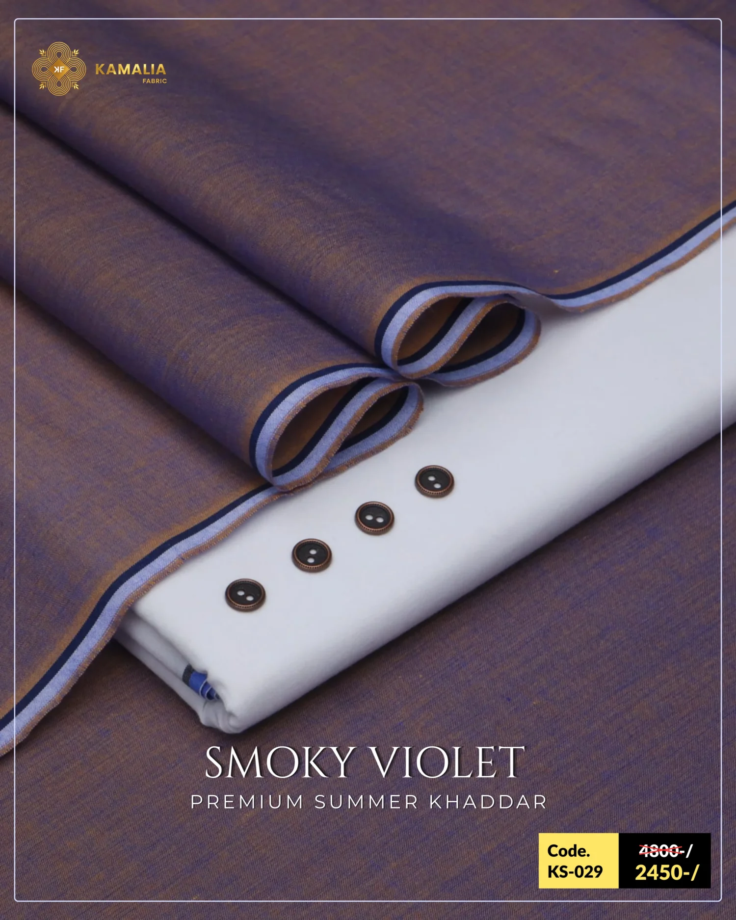 Smoky Violet Khaddar